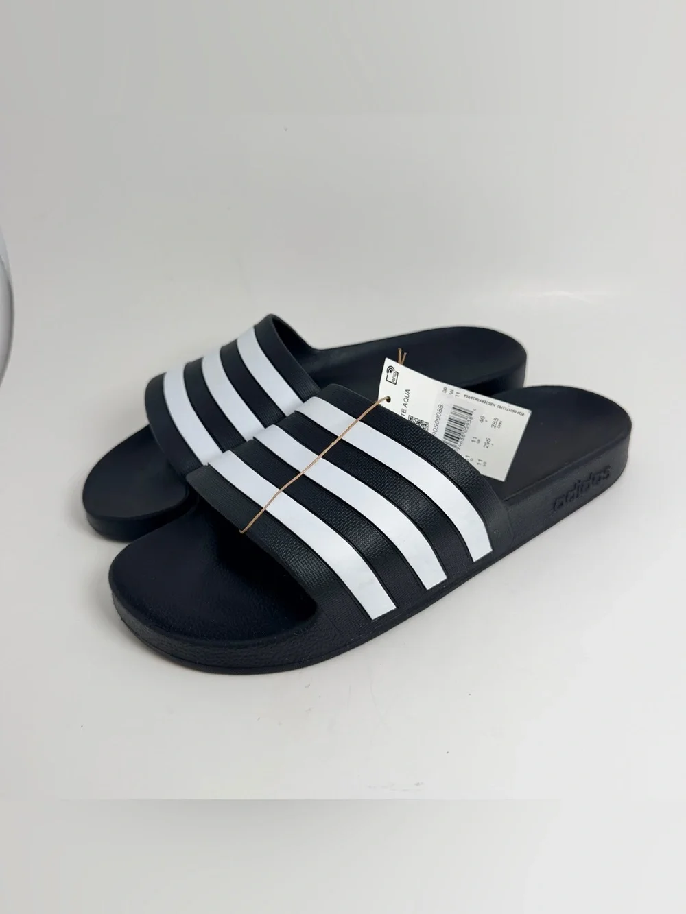 adidas Black and White Adilette Slide Sandals